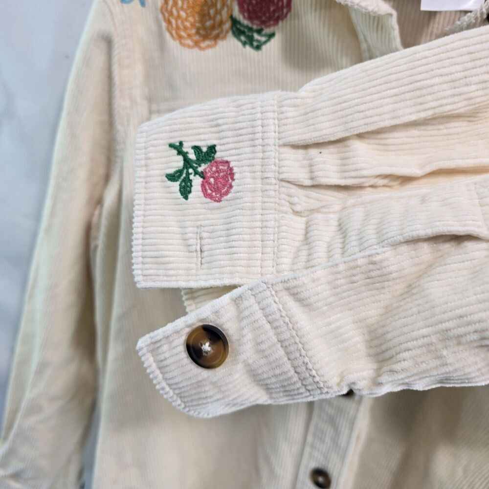 Disney Shirt Jacket Womens XL Corduoy Button Up Embroidered Coco Pixar Skull - Picture 9 of 13